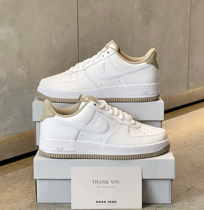 Hand-Crafted AF 1 White Taupe