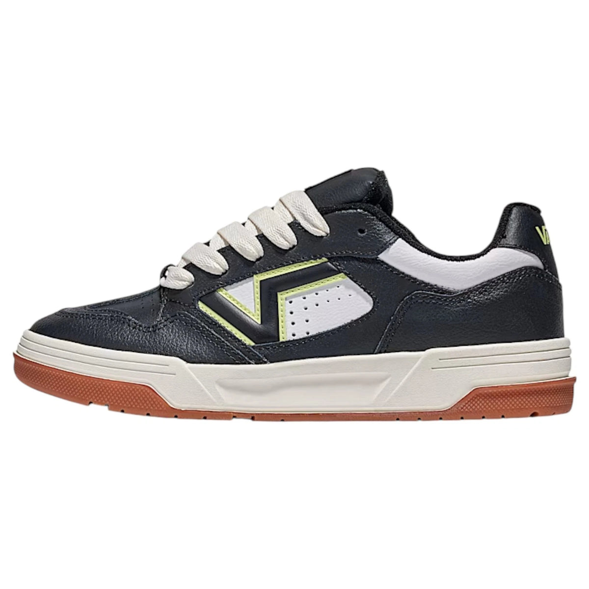 Vans Upland noir et lime, vue de profil