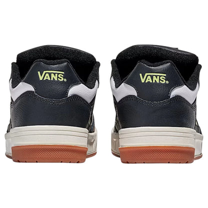 Vans Upland noir et lime, logo lime au talon