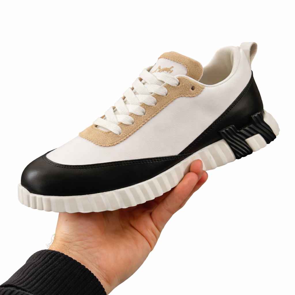 Hermes Shoes Bouncing en Cuir Blanc