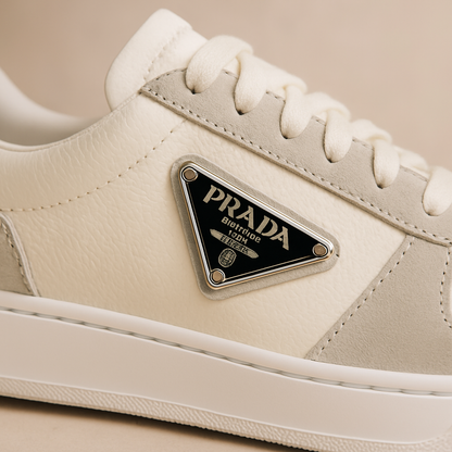 Prada downtown colour-block leather sneakers
