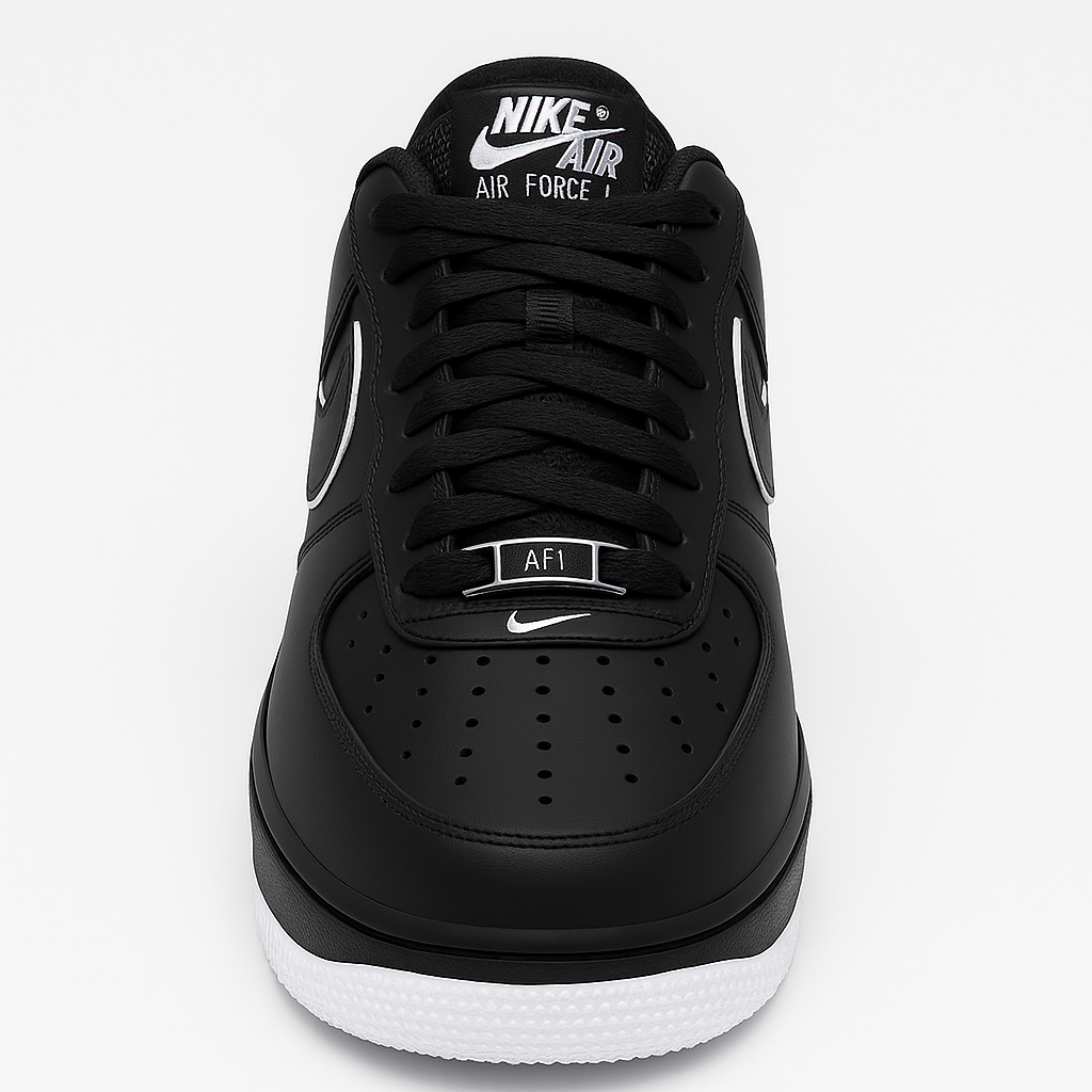 Nike Air Force 1 Low Black White Sole