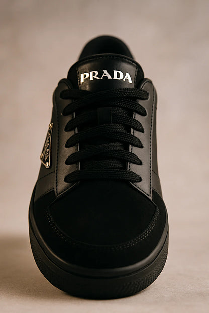 Pr∀da downtown leather sneakers